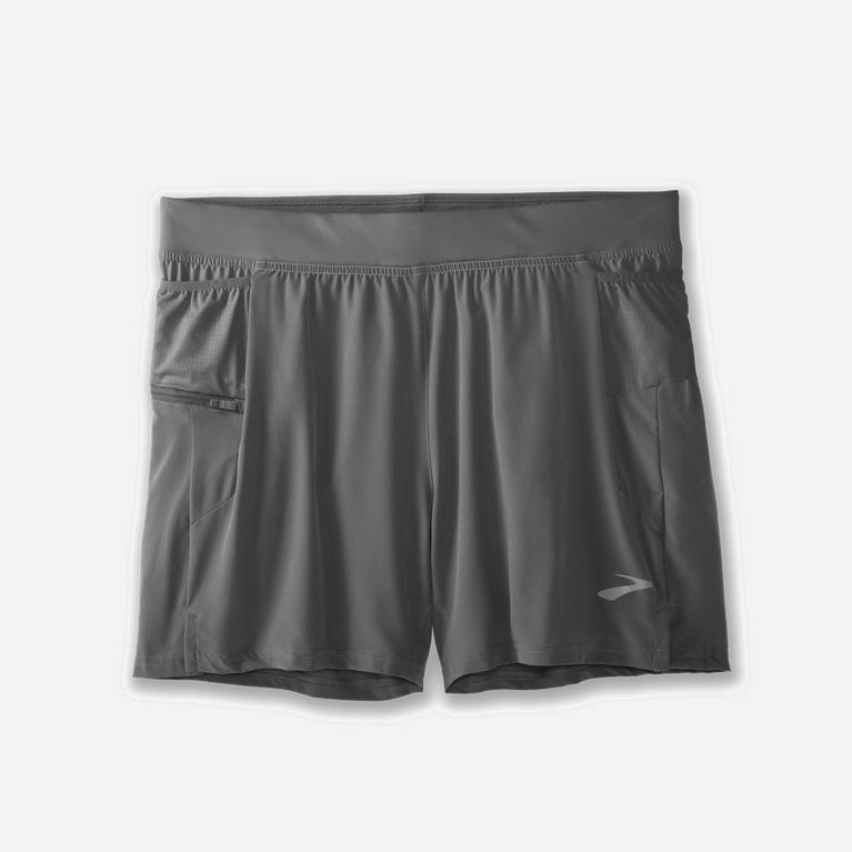 Brooks Sherpa 5 2-In-1 Løpeshorts Herre Tilbud - Grå - Norge (BQV102986)